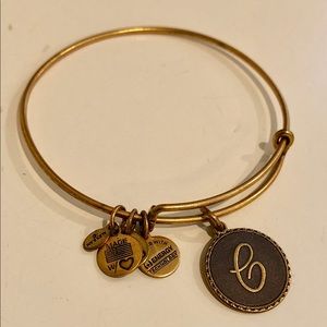 Alex & Ani gold initial C bracelet
